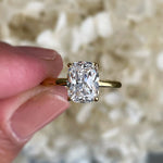 Load image into Gallery viewer, 2.50 Elongated Cushion Cut Moissanite Engagement Ring