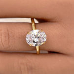 Load image into Gallery viewer, 2.50ct Oval Moissanite Engagement Ring