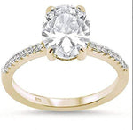 Load image into Gallery viewer, 2.50ct Oval Moissanite Engagement Ring