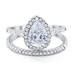 Load image into Gallery viewer, Pear Rose Quartz Engagement Ring