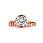 Load image into Gallery viewer, 2.00ct Bezel Engagement Ring Set