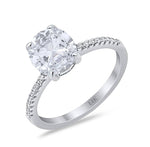 Load image into Gallery viewer, 2.50ct Oval Moissanite Engagement Ring