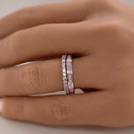 Load image into Gallery viewer, Pink Fire Opal Eternity Band
