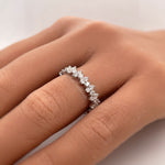 Load image into Gallery viewer, Diamond Cluster Eternity Band