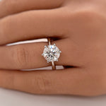 Load image into Gallery viewer, 1.00ct Round Moissanite Solitaire Ring