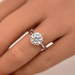 Load image into Gallery viewer, 1.00ct Round Moissanite Solitaire Ring