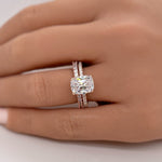 Load image into Gallery viewer, 2.50 Elongated Cushion Cut Moissanite Engagement Ring
