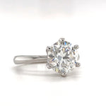 Load image into Gallery viewer, 3.00ct Round Moissanite Solitaire Ring