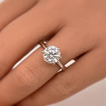 Load image into Gallery viewer, 2.00ct Round Moissanite Solitaire Ring
