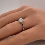 Load image into Gallery viewer, 1.00ct Round Moissanite Solitaire Ring