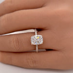 Load image into Gallery viewer, 2.50 Elongated Cushion Cut Moissanite Engagement Ring
