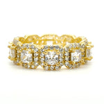 Load image into Gallery viewer, Princess Cut Halo Eternity Band