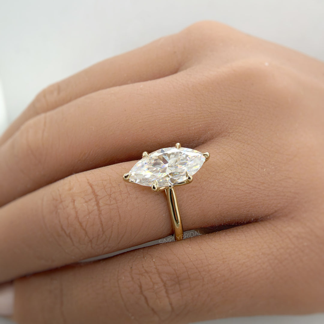 3.00ct Marquise Tulip Basket Engagement Ring