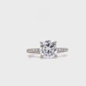2.00ct Round Diamond Engagement Ring, 4 Prong Engagement Ring, Solitaire Lab Grown Diamond, 14k Gold, IGI Certified, Minimalist Bridal Ring