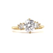 3 Diamond Engagement Ring, Triple Stone Ring, Dainty Engagement Ring, Minimalist, 1.50ct 3 Diamonds, Lab Grown, 14k Gold