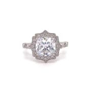 2.00ct Art Deco Cushion Cut Engagement Ring, 14k Cushion Cut Diamond, Antique Ring, Wedding Ring, IGI Certificate CVD Diamond
