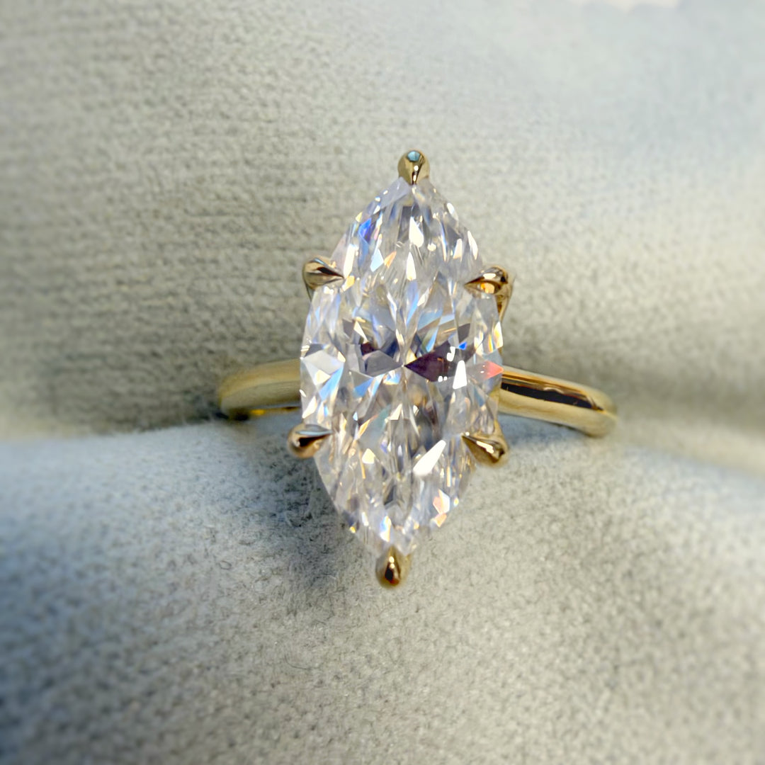 3.00ct Marquise Tulip Basket Engagement Ring