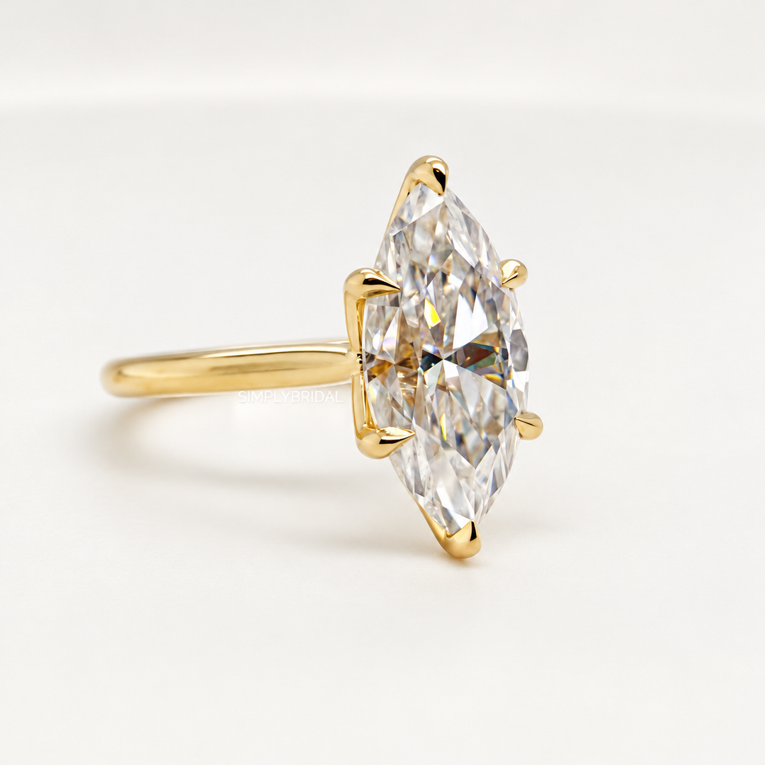 3.00ct Marquise Tulip Basket Engagement Ring