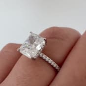 2.50ct Radiant Cut Diamond Engagement Ring, Radiant Solitaire Ring, 14k Gold, Radiant Lab Diamond, IGI Certified, Minimalist Bridal Ring