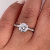 2.00ct Round Diamond Engagement Ring, 4 Prong Engagement Ring, Solitaire Lab Grown Diamond, 14k Gold, IGI Certified, Minimalist Bridal Ring