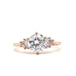 Load image into Gallery viewer, 3 Diamond Engagement Ring, Triple Stone Ring, Dainty Engagement Ring, Minimalist, 1.50ct 3 Diamonds, Lab Grown, 14k Gold
