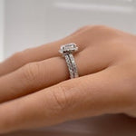 Load image into Gallery viewer, 1.00ct Oval Lab Diamond Engagement Ring, 14k Solid Gold Oval Wedding Ring, Oval Certified Lab Diamond Halo Engagement Ring, Bridal Ring
