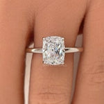 Load image into Gallery viewer, 2.50 Elongated Cushion Cut Lab Diamond Engagement Ring, IGI Certified Long Cushion Cut, 14k Solid Gold, Solitaire Bridal Engagement Ring