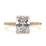 Load image into Gallery viewer, 2.50ct Radiant Cut Lab Diamond Engagement Ring: 14k Solid Gold Bridal Ring, IGI Certified