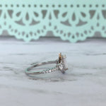 Load image into Gallery viewer, Opal Halo Engagement Ring Art Deco Engagement Ring Opal Wedding Ring Pear Opal Diamond Ring Pear Opal Halo Engagement Promise Minimalist