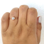Load image into Gallery viewer, 1/2ct Bezel Engagement Ring Rose Gold Vermeil Diamond Minimalist