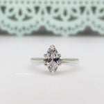 Load image into Gallery viewer, 1.00ct Marquise Solitaire Engagement Ring, Marquise Ring, Simple Marquise Minimalist Wedding Ring, Promise Ring