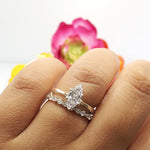 Load image into Gallery viewer, 1.00ct Marquise Solitaire Engagement Ring, Marquise Ring, Simple Marquise Minimalist Wedding Ring, Promise Ring