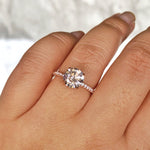 Load image into Gallery viewer, 2.00ct Round Moissanite Engagement Ring, 4 Prong Engagement Ring, Solitaire Round Brilliant Moissanite Ring, Moissanite Sterling Silver Ring