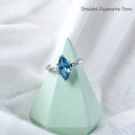 Load image into Gallery viewer, 2.00ct Marquise Solitaire Engagement Ring Sterling Silver Marquise Ring Simple Marquise Minimalist Wedding Ring Promise Ring