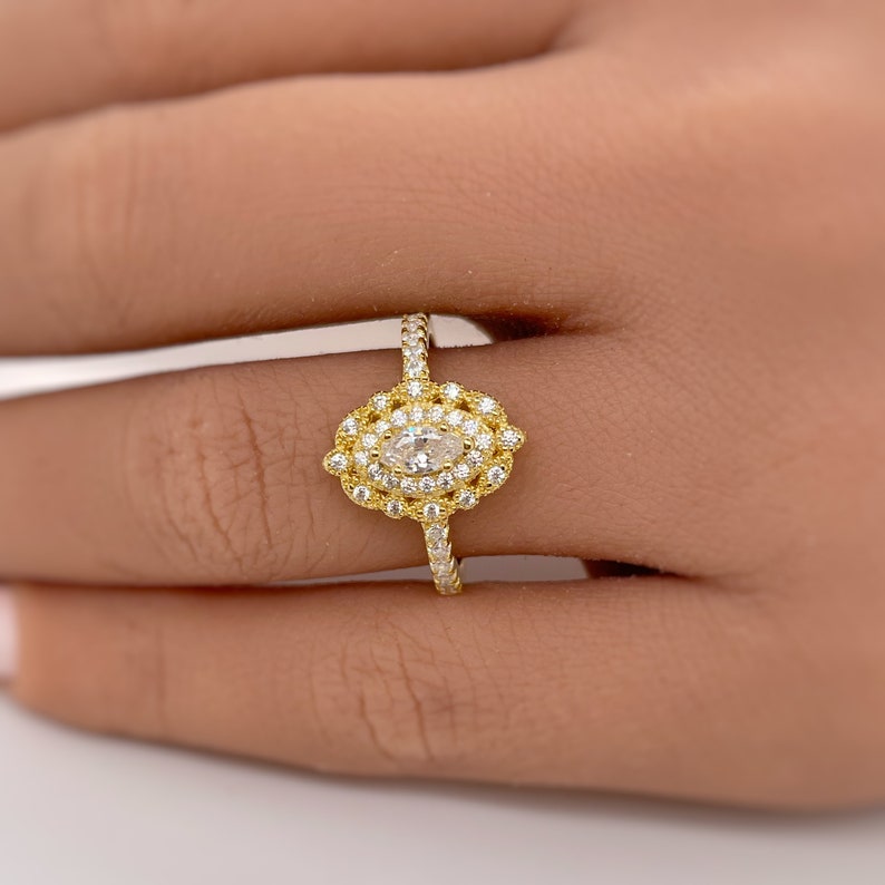 Dainty Marquise Art Deco Engagement Ring, Marquise Flower Ring, Marquise Dainty Minimalist Ring, Promise Ring, Dainty Milgrain Ring