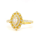 Load image into Gallery viewer, Dainty Marquise Art Deco Engagement Ring, Marquise Flower Ring, Marquise Dainty Minimalist Ring, Promise Ring, Dainty Milgrain Ring