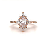 Load image into Gallery viewer, Starburst Engagement Ring Ring, Vintage Dainty Ring, Star Ring, Art Deco, Flower Cluster Anniversary Ring