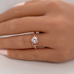 Load image into Gallery viewer, Heart Celtic Knot Promise Ring, Triquetra Ring Claddagh, Traditional Irish Ring, Engagement Ring, Heart Diamond Ring