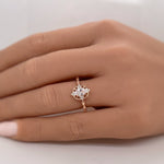 Load image into Gallery viewer, 0.50ct Oval Dainty Art Deco Ring, Minimalist Dainty Star Ring, Marquise Design Ring, Tiny Art Deco Ring, Sterling Silver with Vermeil