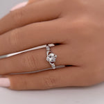 Load image into Gallery viewer, Irish Claddagh Promise Ring, Heart Simulated Diamond Accent Claddagh Engagement Ring, Traditional Irish Ring
