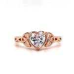 Load image into Gallery viewer, Heart Celtic Knot Promise Ring, Triquetra Ring Claddagh, Traditional Irish Ring, Engagement Ring, Heart Diamond Ring