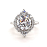 Load image into Gallery viewer, 2.00ct Antique Engagement Ring, Marquise Halo Wedding Ring Simulated Diamond, Large Round Brilliant Engagement Ring