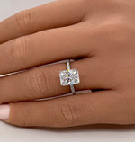 Load image into Gallery viewer, 2.50ct Radiant Cut Lab Diamond Engagement Ring: 14k Solid Gold Bridal Ring, IGI Certified