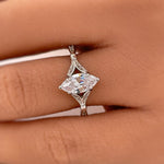 Load image into Gallery viewer, Dainty Marquise Art Deco Engagement Ring, Marquise Ring, Art Deco Minimalist Wedding Ring, Promise Ring