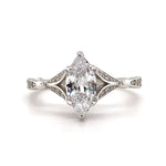 Load image into Gallery viewer, Dainty Marquise Art Deco Engagement Ring, Marquise Ring, Art Deco Minimalist Wedding Ring, Promise Ring