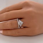 Load image into Gallery viewer, Art Deco Moissanite Engagement Ring, Moissanite Engagement Ring, Wedding Ring, Art Deco Moissanite Ring, Sterling Silver, Vermeil, 14k Gold