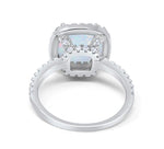 Load image into Gallery viewer, Art Deco Fire Opal Halo Ring: Sterling Silver Engagement Ring