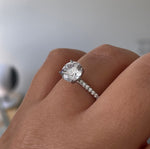 Load image into Gallery viewer, 2.00ct Round Moissanite Engagement Ring, 4 Prong Engagement Ring, Solitaire Round Brilliant Moissanite Ring, Moissanite Sterling Silver Ring