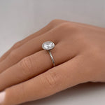 Load image into Gallery viewer, 2.00ct Bezel Engagement Ring, Round Bezel Simulate Diamond Engagement Ring, Sterling Silver, Proposal Ring, Bridal Ring, Bezel Set Ring