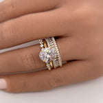Load image into Gallery viewer, 2.50ct Oval Moissanite Engagement Ring, Solitaire Oval Moissanite Ring, Sterling Silver with Vermeil